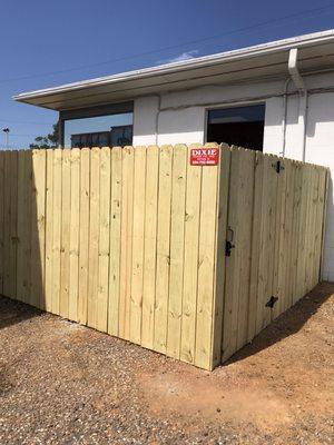 6' privacy fence stockade style with dog eared Fence boards.