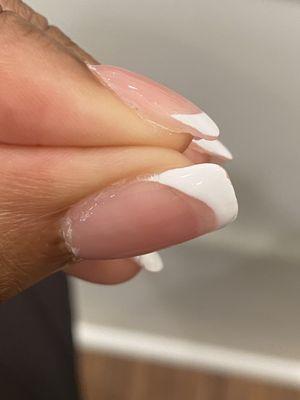 Acrylic not fully covering nail