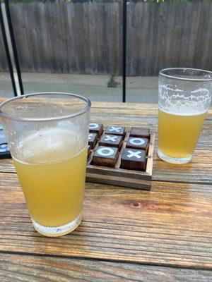 Run the Juice IPA, with (front) and without passion fruit