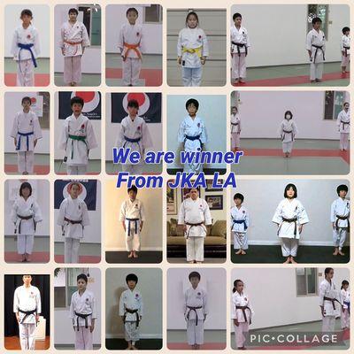 Tournament winners from JKA Los Angeles on JKA National Kata Tournament on May 2021