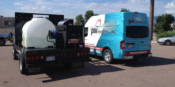 Our Pressure Washer Product & Service Trucks