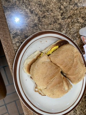 Sausage egg and cheese sandwich