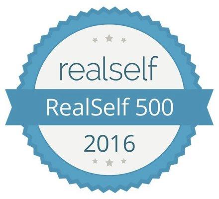 Rated one of the top 500 cosmetic physicians in the country by RealSelf