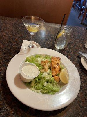 Caesar Salad w/Salmon [check out my next review {Boynton} for Salmon-on-Salad comparison]