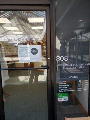 Entrance to the office (3rd floor of Galleria Atrium)