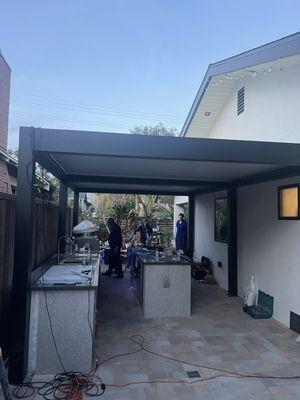 Motorized roof Pergola Patio