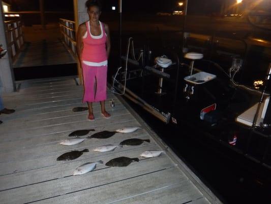 Flounder gigging fishing guide Nocturnal Assault Flounder Charters Aransas Pass Tx  fun fishing trip