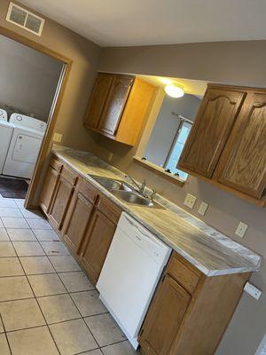 New kitchen countertop installed