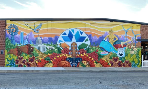 "Better Than OK" mural located in the heart of Piedmont.