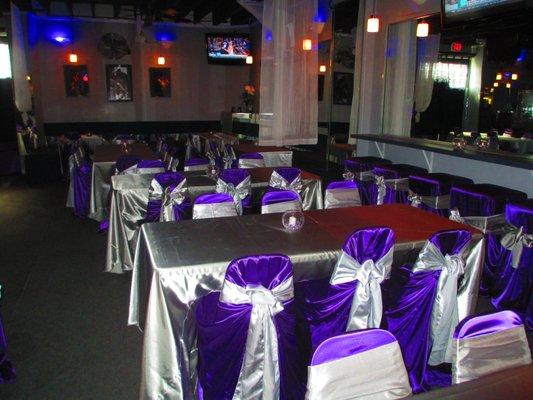 We cater to all types of events and offer Decor.