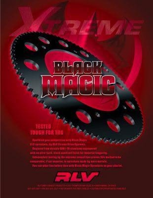 Ad design and illustration for new line of RLV competition chain sprockets