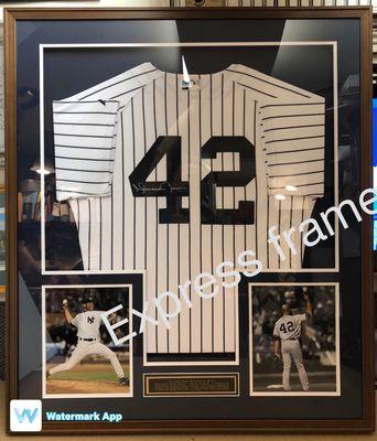 Framed signed Mariano Rivera Jersey