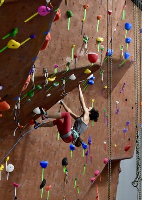 Lead climbing!