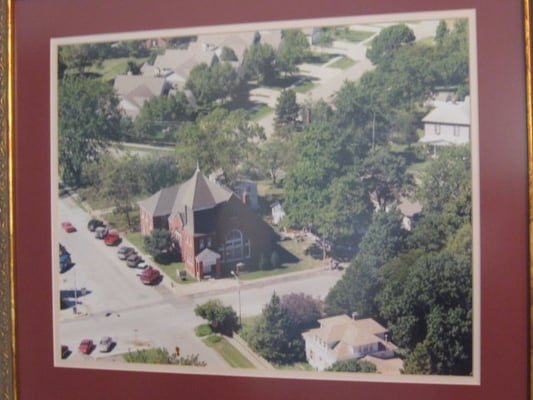 Aerial view of  Belton Presbyterian Church