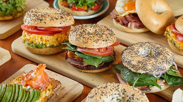 All sorts of ways to make bagel sandwiches, you're only limited by your imagination!