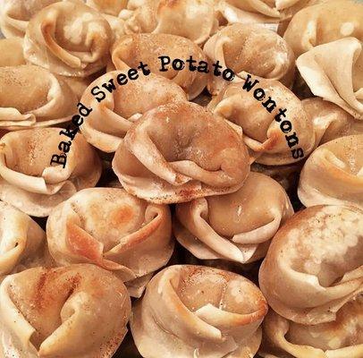 Baked Candied Sweet Potato Wontons