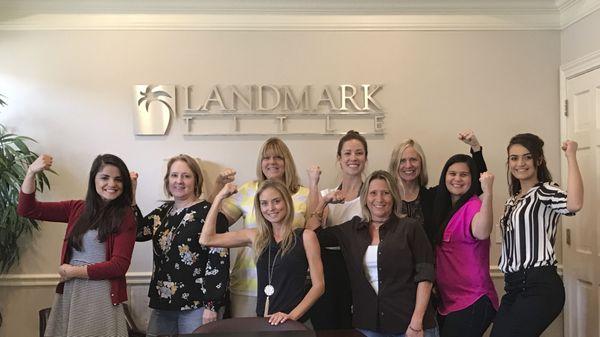 The incredible ladies of Landmark Title celebrate International Women's Day.