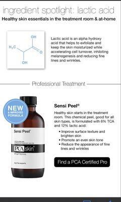 PCA chemical peels available!