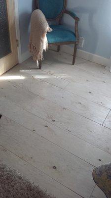 Whitewashed Rustic Plywood Flooring