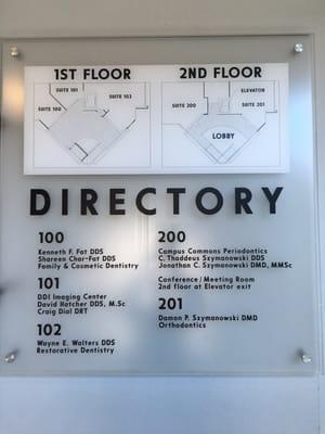 Directory of all doctors in the building.