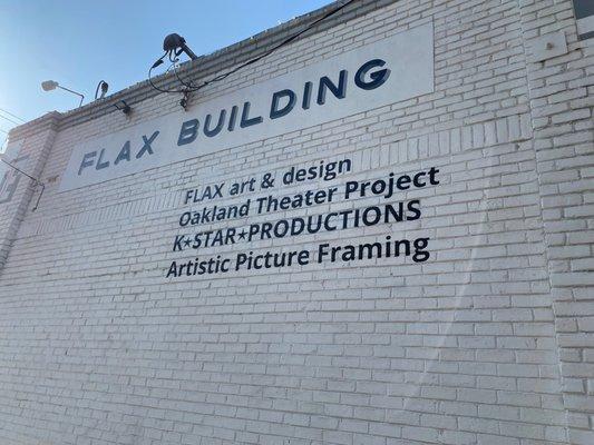 The studio is located inside of the FLAX Art & Design Building.