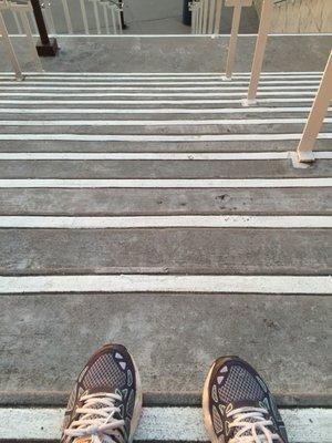 Stair workout at SAP Center