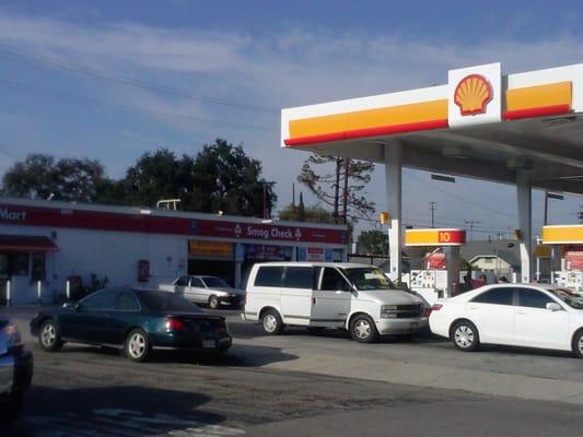 Shell Gas station, with Ace Smog Check