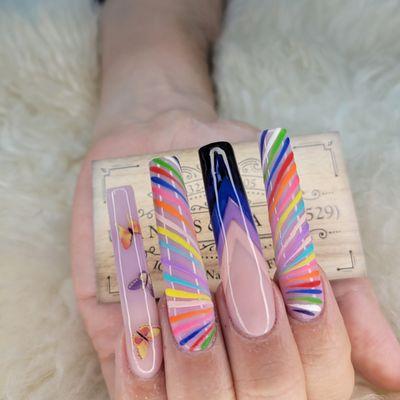 Long nails design