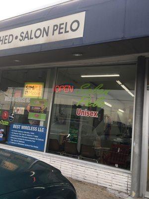 Outside salon