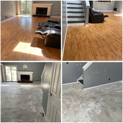 Flooring installation and removal