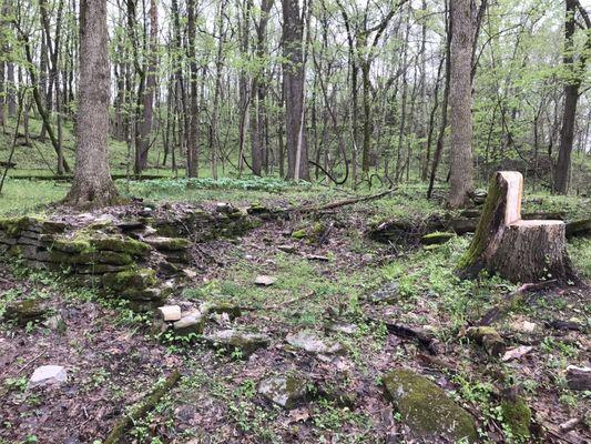 Ruins of a house that once stood here.