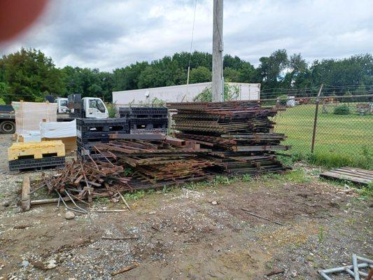 25 panels of antique wrought iron cemetery fence for sale. includes 2 double drive gates and a single walk gate.