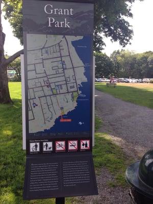 Nice park to stop and rest along the Shore path in Bar Harbor Maine.