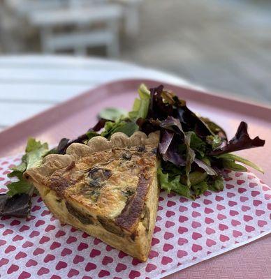 OUR QUICHE IS MADE FROM SCRATCH WITH LOCAL ORGANIC VEGGIES AND LOCAL BACON