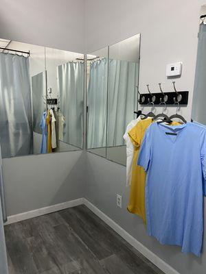 Changing Area Interior with Wall Mirrors