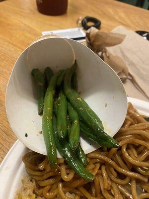 Green beans I removed from my plate