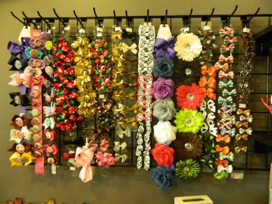 Hair bows for different occasions.