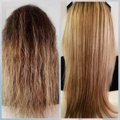 Before and after highlights