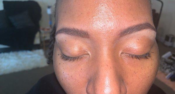 After brow fill and shape