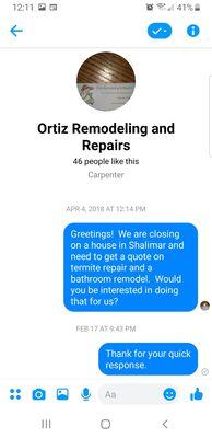 Ortiz Remodeling and Repairs