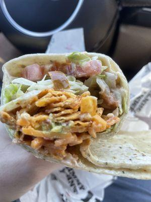 zero chicken in my BBQ Chicken Ranch Crunch Wrap 9/29/22