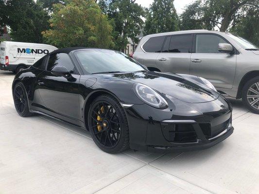 Porsche with some paint correction and topped off with our ceramic coating service to give it that shine!