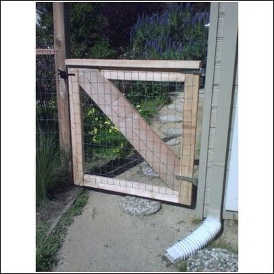 wanted: a gate, quick... done in 3 hours with wood from behind client's garden shed