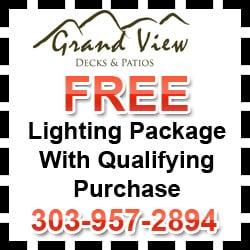 Free Lighting Package With Purchase by Grand View Deck and Patio Denver Deck Builders