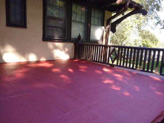 Walk-Out Deck - Customized GAF Hydrostop & Polyester - Tinner's Red