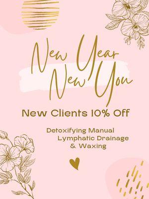 To fresh starts and new beginnings.
 New Year New clients 10% OFF