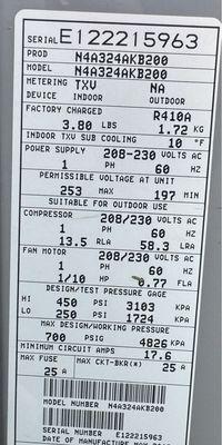 AC unit specifications