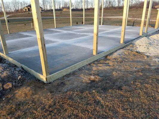 Concrete Pad for Pole Barn