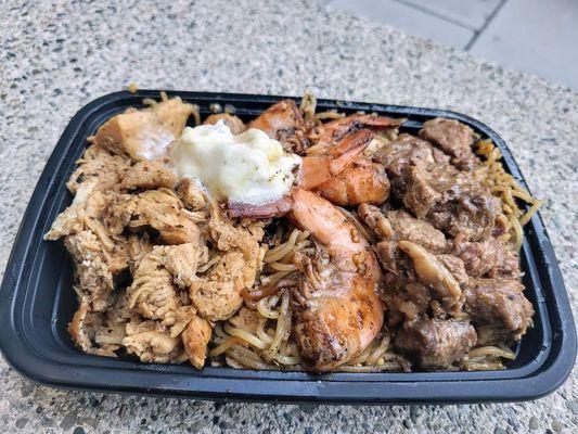 Hibachi Soul Plate w/ Garlic Noodles