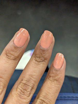 Rough bumpy nail polish coating